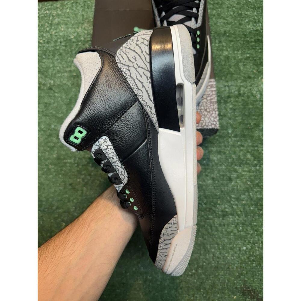 Jordan Retro 3 Green Glow Size 10.5 - Picture 3 of 8